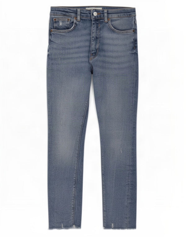 Zara γυναικεία ψηλόμεσα στενά τζιν EU 38 Small W24 L25 Μπλε βαμβακερά