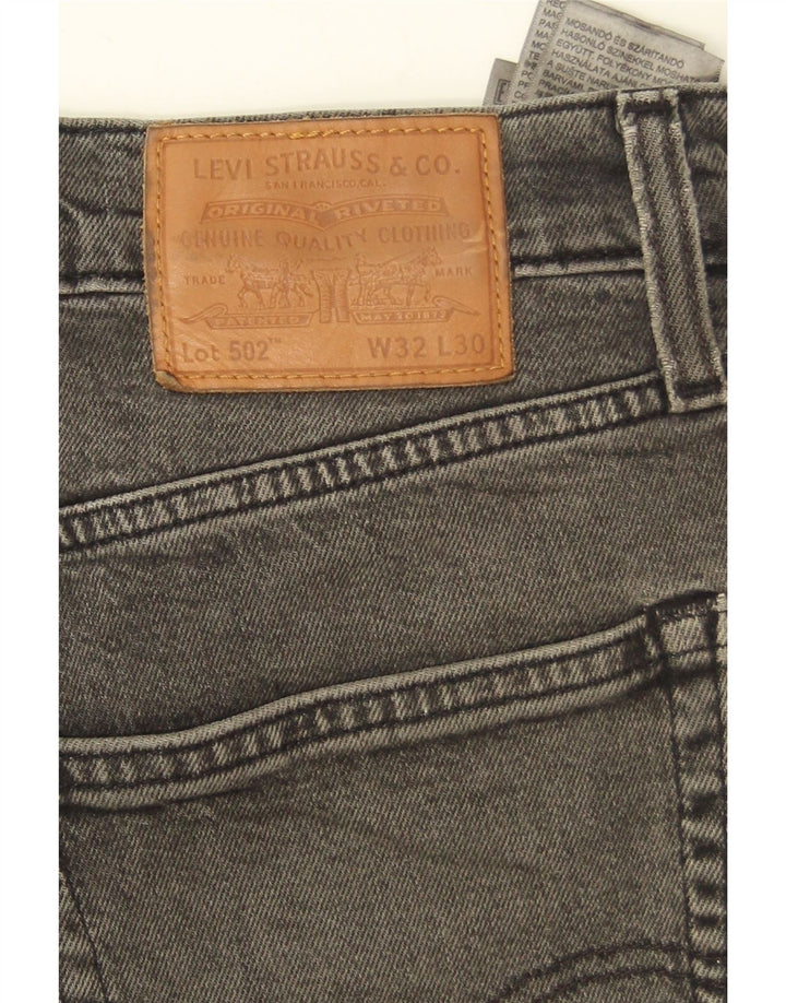 Levi's Mens 502 Tapered Jeans W32 L30 Γκρι βαμβακερό
