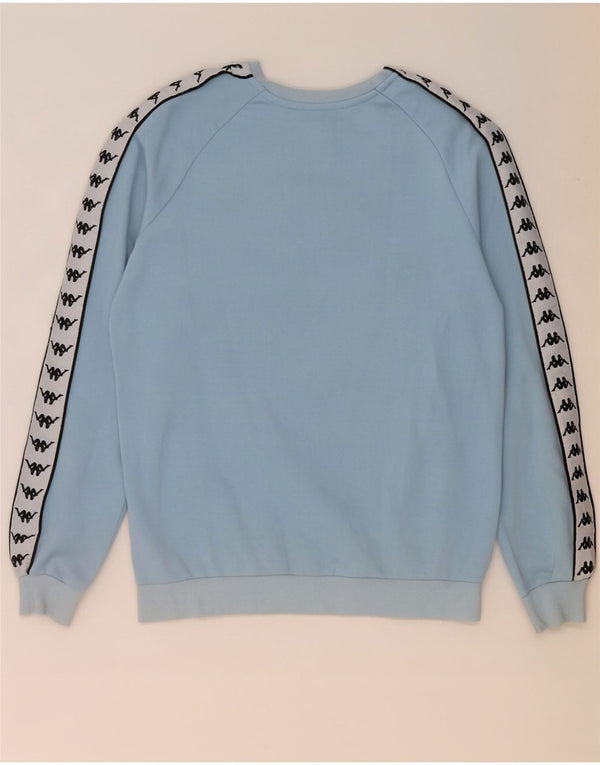 Kappa Mens Graphic Sweatshirt Jumper Large Blue Colourblock Cotton