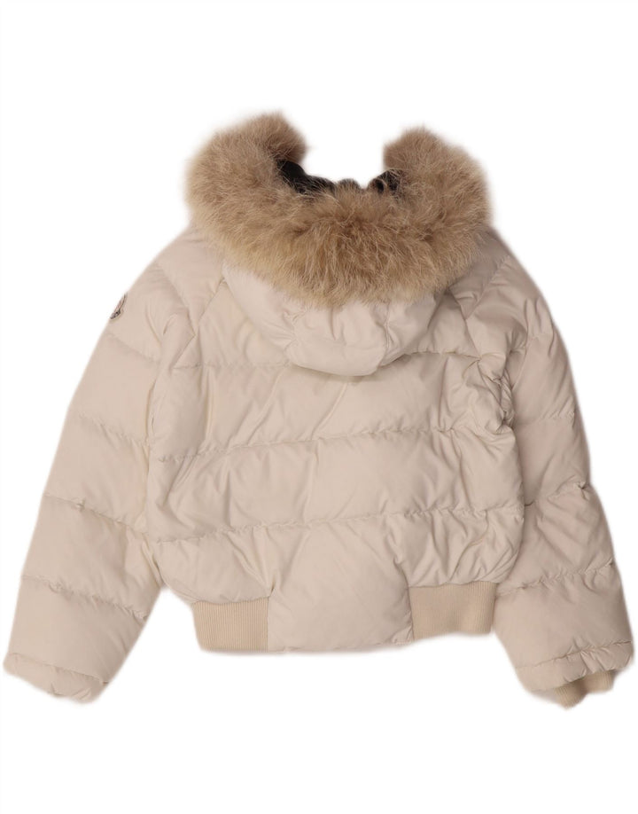 Μπουφάν MONCLER Girls Hooded padded Jacket 5-6 Years White Nylon