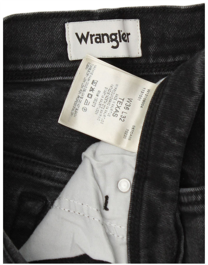 Wrangler Ανδρικό Texas Straight Jeans W36 L32 Μαύρο βαμβακερό