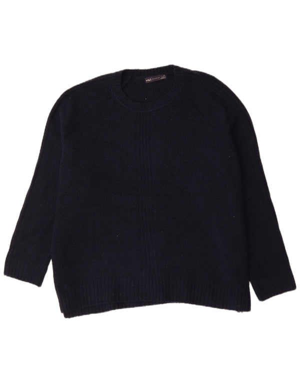 Marks & Spencer Γυναικείο πουλόβερ με λαιμόκοψη UK 18 XL Navy Blue