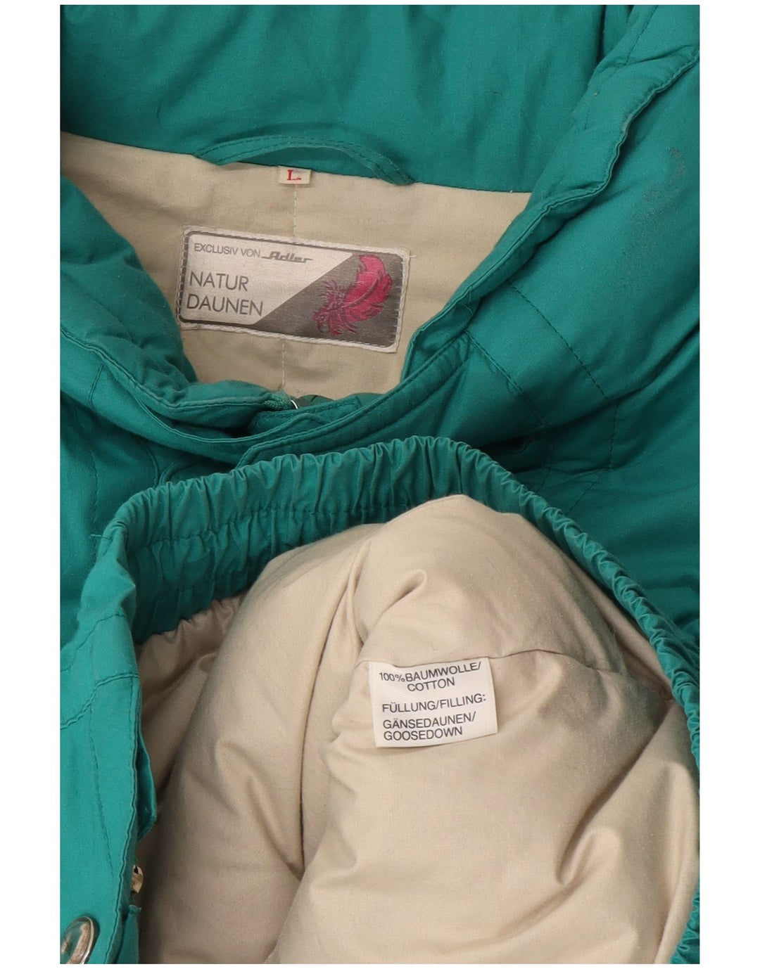 Vintage Ανδρικό μπουφάν UK 40 Μεγάλο Τυρκουάζ Βαμβάκι