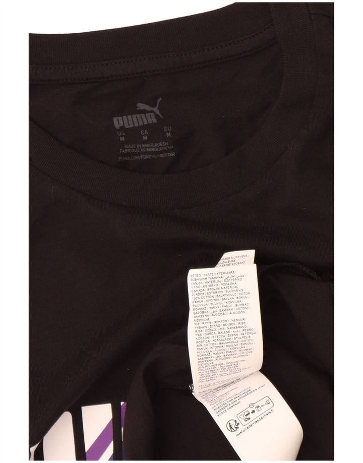 Ανδρικό γραφικό γιλέκο Puma, μεσαίο μαύρο βαμβακερό