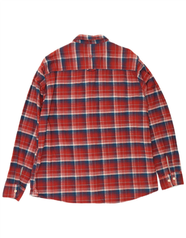 Ανδρικό φανελένιο πουκάμισο Fat Face 2XL Red Check Cotton
