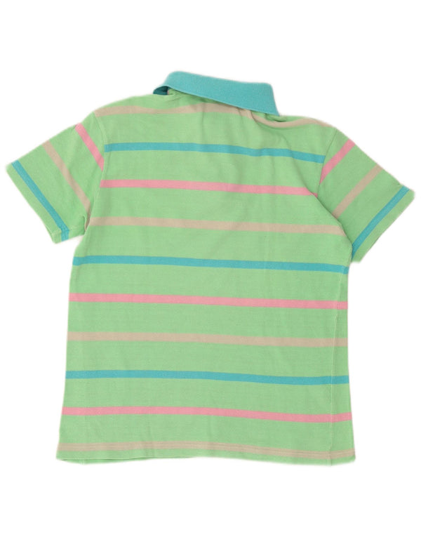 Lacoste Boys Polo πουκάμισο 15-16 ετών Πράσινο ριγέ βαμβακερό