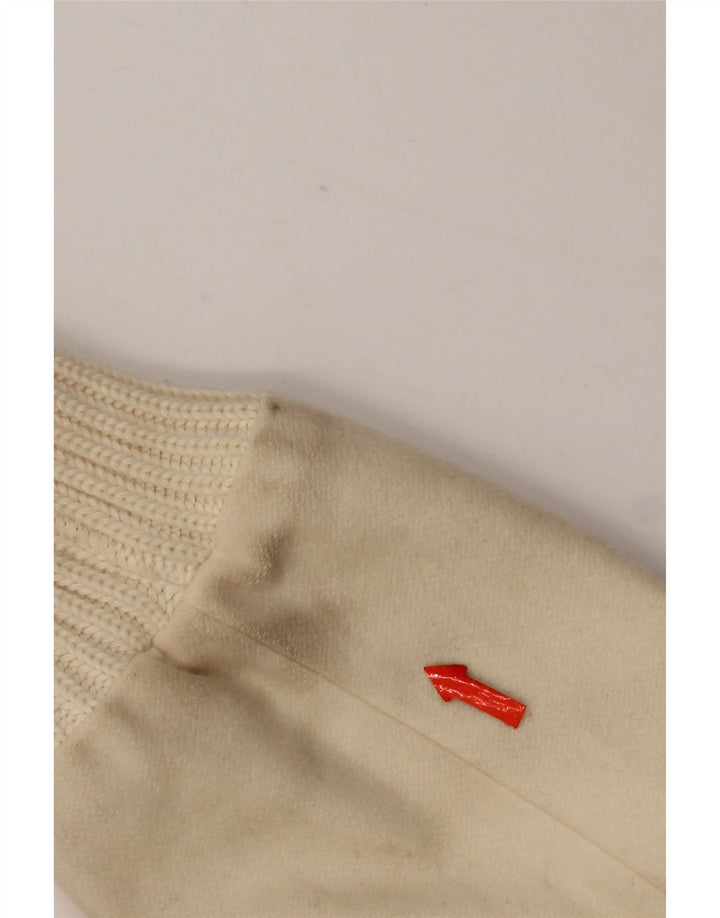 Γυναικείο μπουφάν Benetton Bomber IT 38 XS Off White Wool