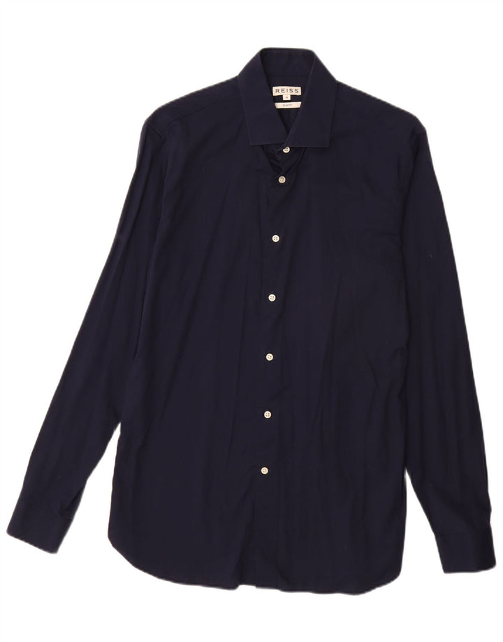 REISS Mens Slim Fit Shirt Medium Navy Blue