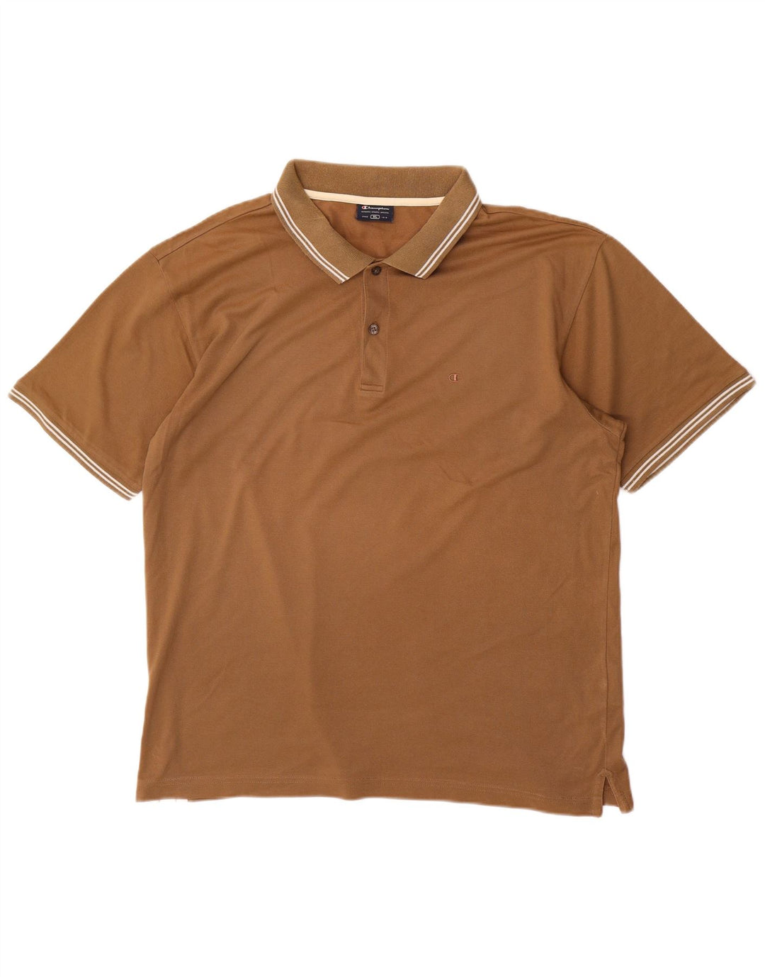 CHAMPION Mens Polo Shirt XL Brown Cotton