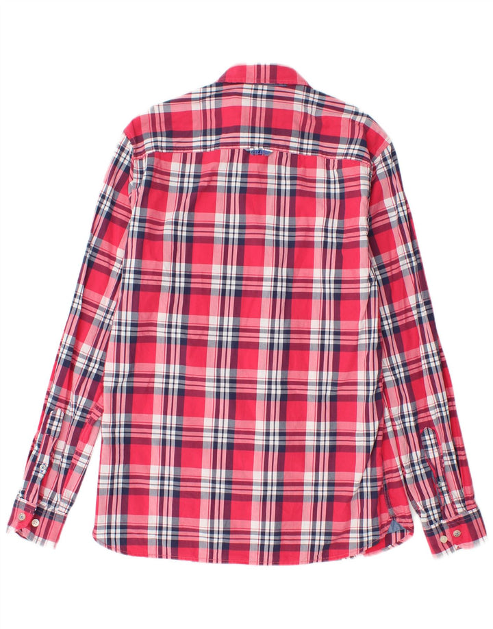Ανδρικό πουκάμισο Crew Clothing Slim Fit Small Red Check Βαμβακερό