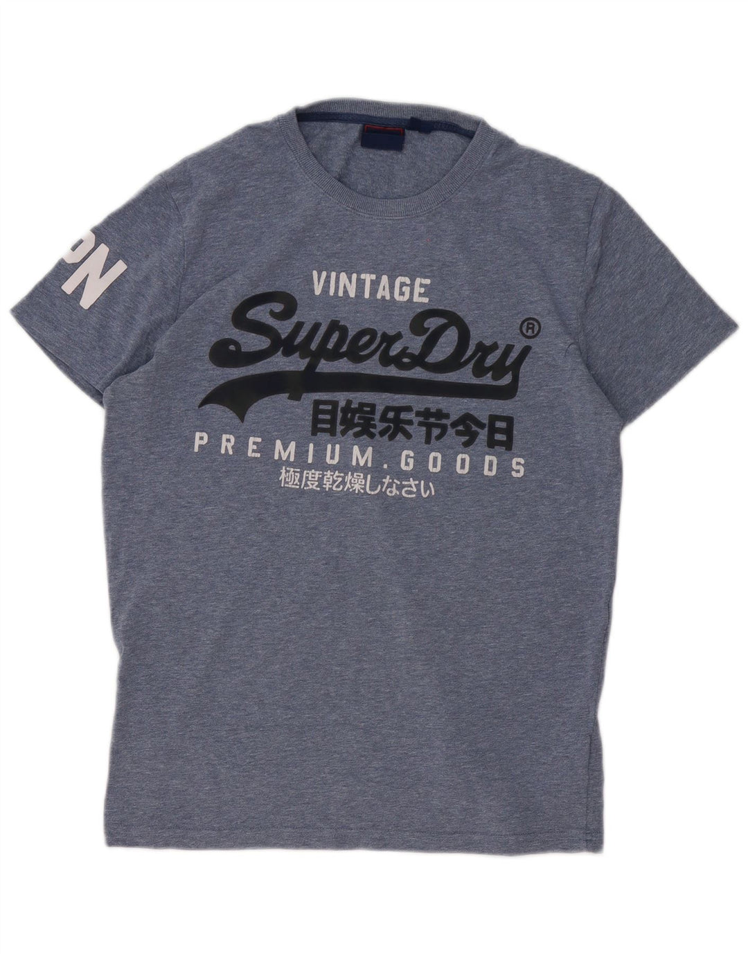 Ανδρικό γραφικό μπλουζάκι Superdry Top μεγάλο μπλε βαμβακερό
