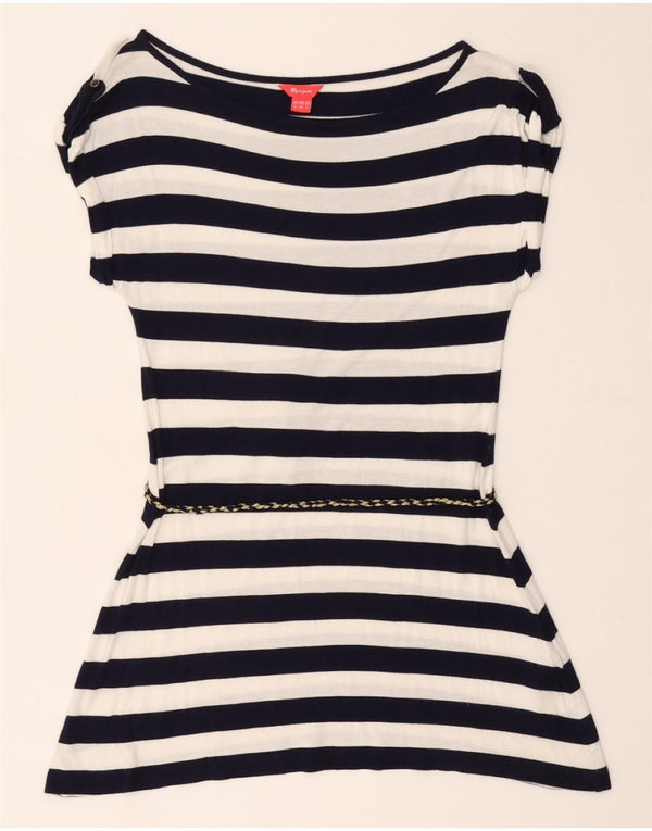 MONSOON Γυναικείο Τοπ UK 12 Medium Navy Blue ριγέ βισκόζη