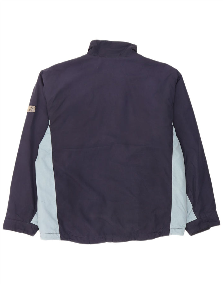 Ανδρικό μπουφάν Puma Windbreaker UK 38 Medium Navy Blue Colorblock Πολυεστέρας