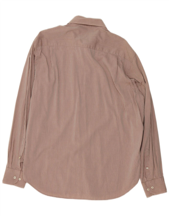 Ανδρικό πουκάμισο TRUSSARDI Μέγεθος 42 16 1/2 Large Καφέ Βαμβακερή ρίγα