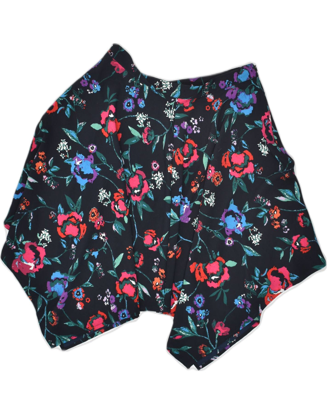 YESSICA Womens Asymmetrical Skirt W30 Medium Black Floral | Vintage Yessica | Thrift | Second-Hand Yessica | Used Clothing | Messina Hembry 
