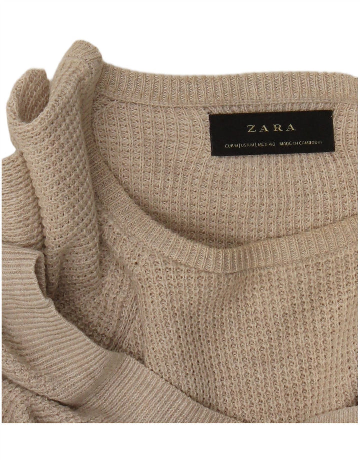 Ανδρικό πουλόβερ Zara Boat Neck Jumper Medium Beige
