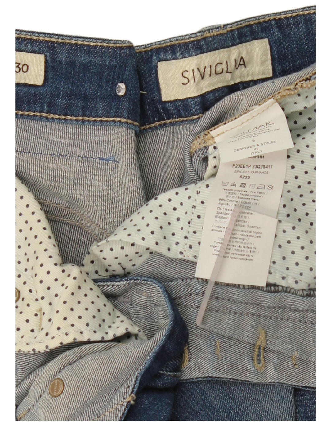 SIVIGLIA Γυναικείο Cropped Jeans W30 L26 Blue Cotton