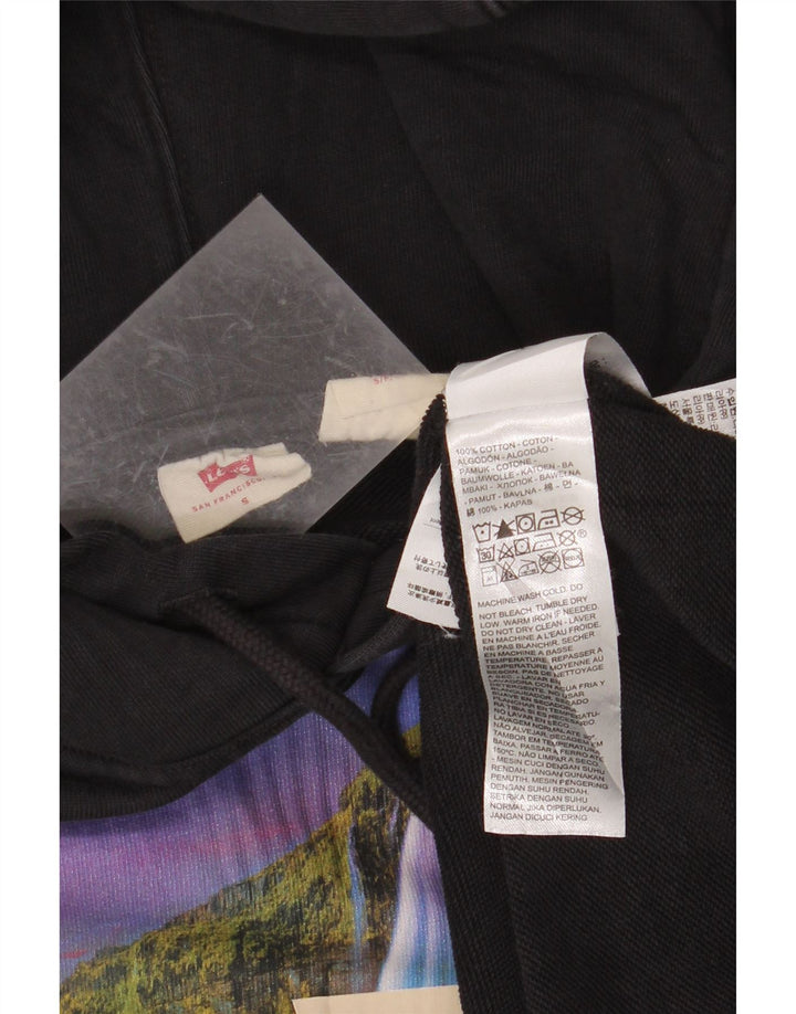 LEVI'S Ανδρικό γραφικό φούτερ με φούτερ, μικρό μαύρο βαμβακερό