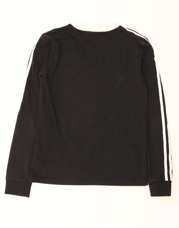 Adidas Γυναικείο τοπ μακρυμάνικο UK 8 Small μαύρο βαμβακερό