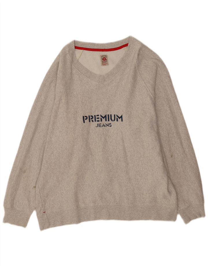 Vintage γυναικείο γραφικό φούτερ Jumper UK 14 Medium Grey Flecked