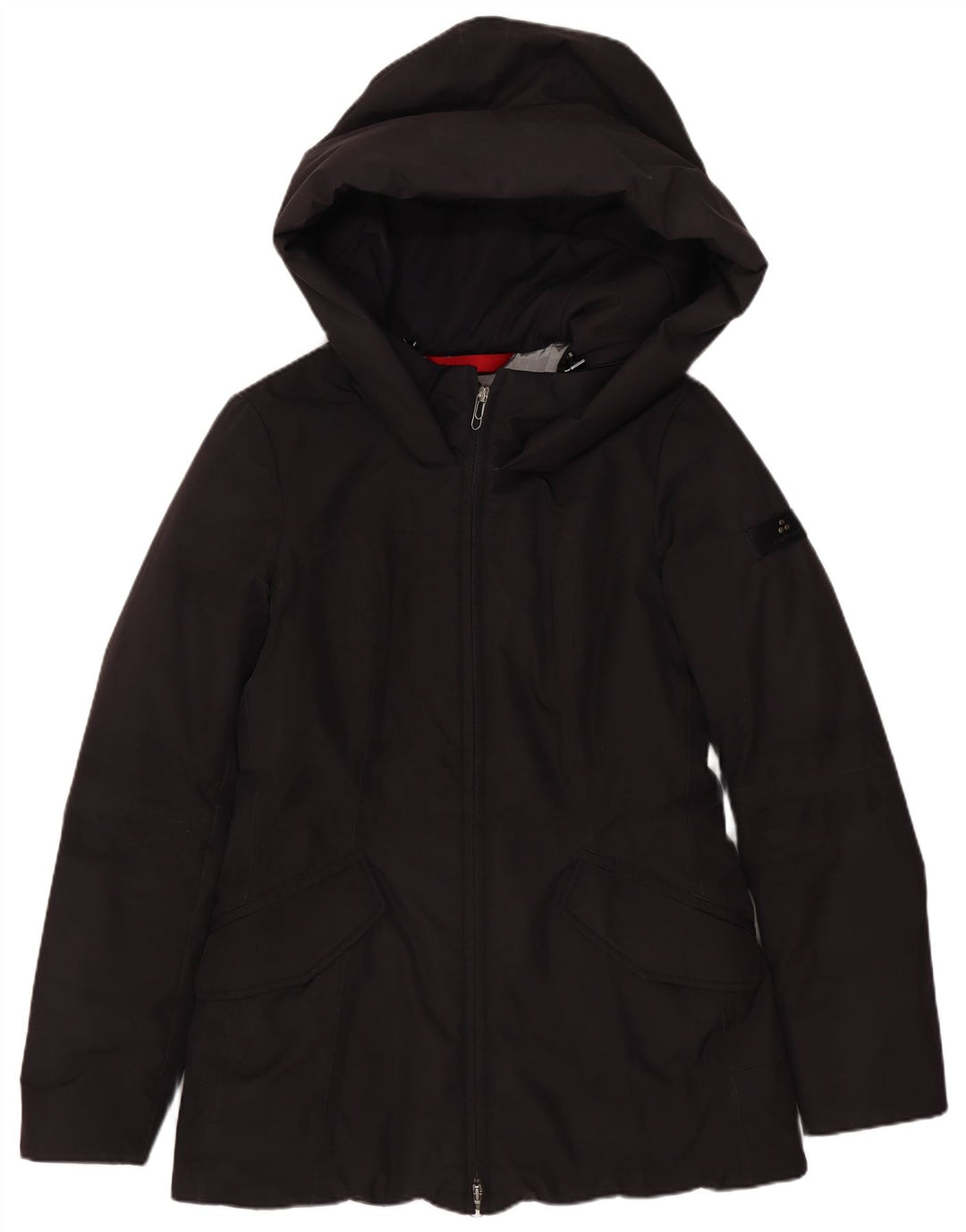 PEUTEREY Γυναικείο μπουφάν με κουκούλα IT 40 Μικρό μαύρο πολυεστέρα