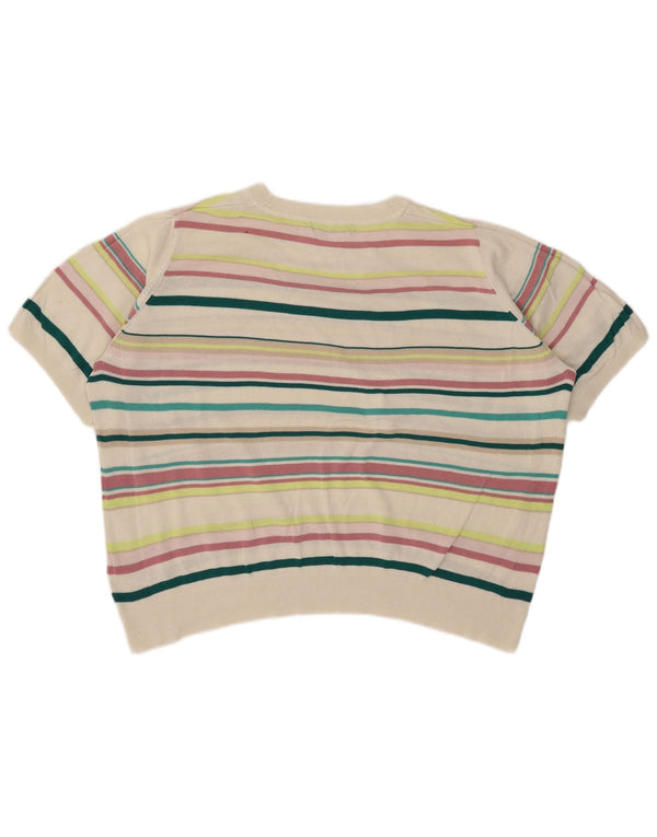 Marks & Spencer Γυναικείο Crop Boat Neck Jumper πουλόβερ UK 24 4XL Πολύχρωμο