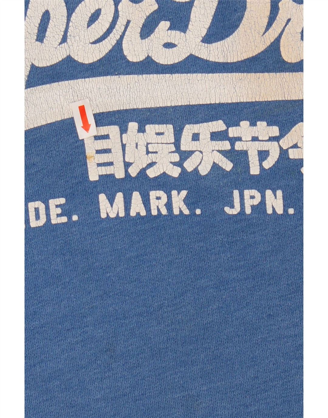 Ανδρικό γραφικό κουκούλα Superdry, μεγάλο μπλε βαμβακερό