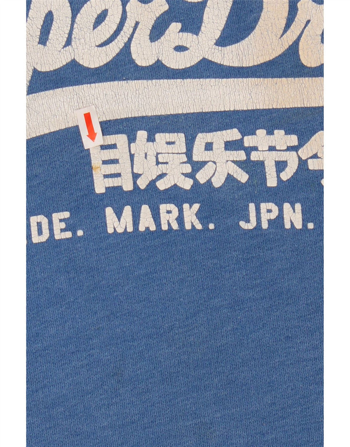 Ανδρικό γραφικό κουκούλα Superdry, μεγάλο μπλε βαμβακερό