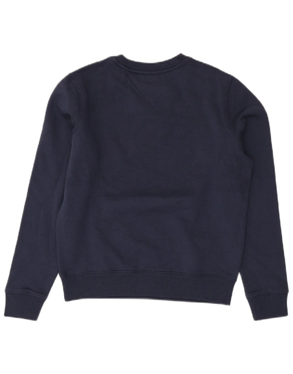 TOMMY HILFIGER Γυναικείο φούτερ μεγάλου μεγέθους Jumper UK 6 XS Navy Blue Cotton