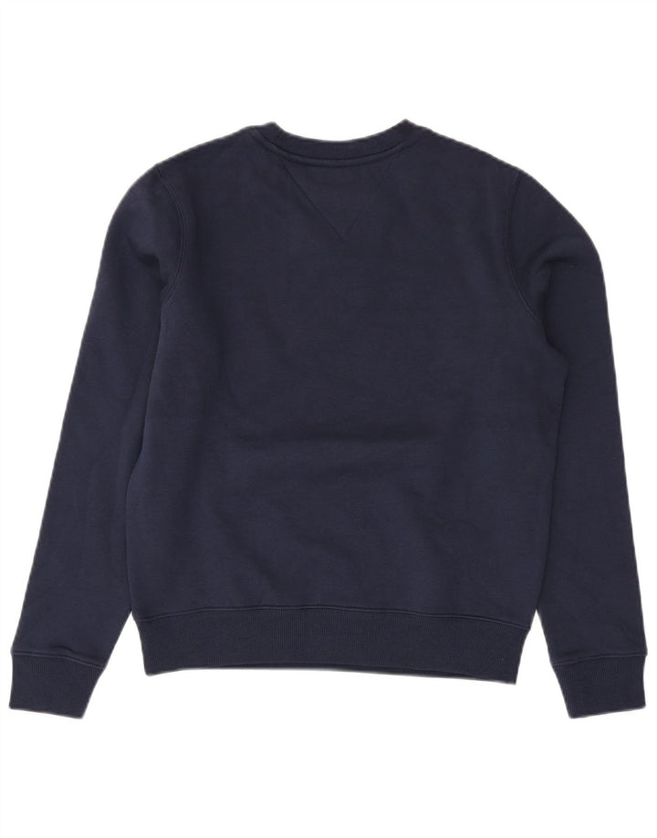 TOMMY HILFIGER Γυναικείο φούτερ μεγάλου μεγέθους Jumper UK 6 XS Navy Blue Cotton