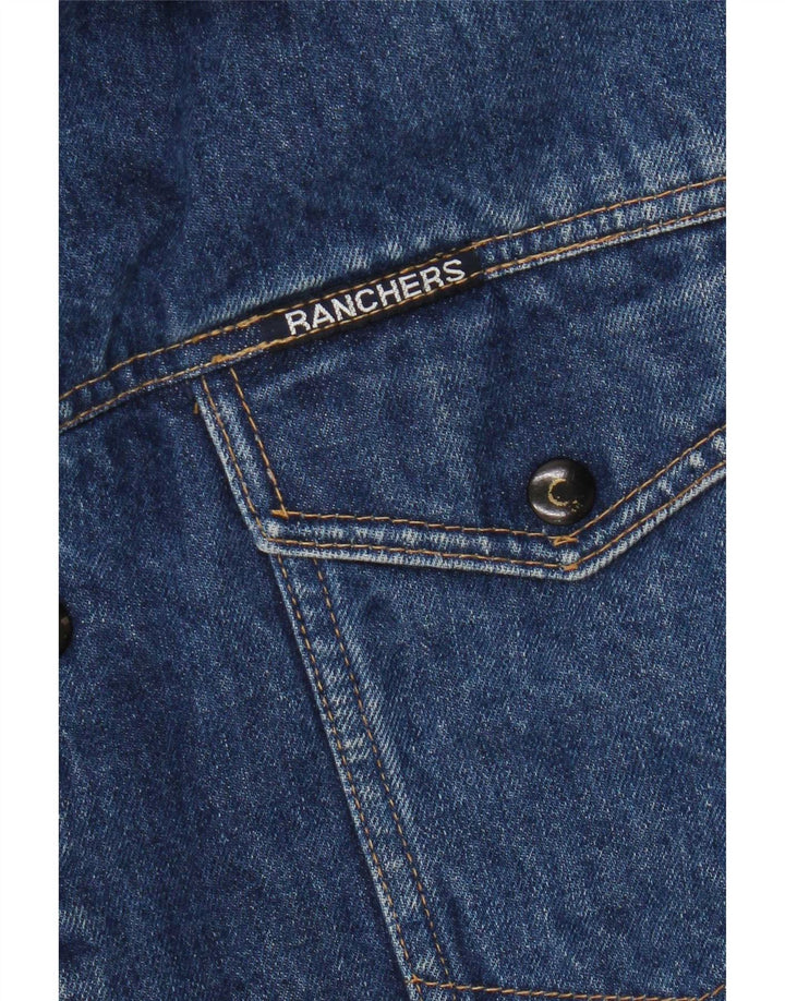 Vintage Ανδρικό τζιν Sherpa Jacket UK 38 Medium Blue