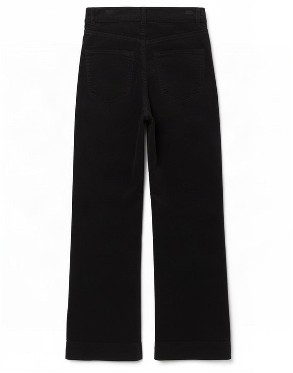 Marks & Spencer Γυναικεία Flare Κοτλέ παντελόνι UK 8 Small W26 L28 Μαύρο