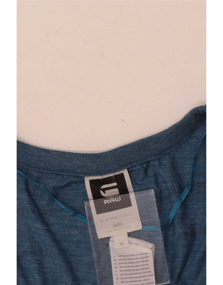 Γυναικείο γραφικό T-Shirt G-Star Top UK 12 Medium Blue Polyester