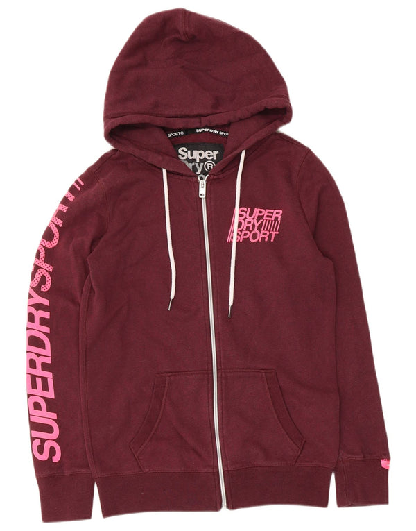 Superdry Γυναικείο πουλόβερ με κουκούλα με φερμουάρ UK 6 XS βαμβακερό βαμβάκι