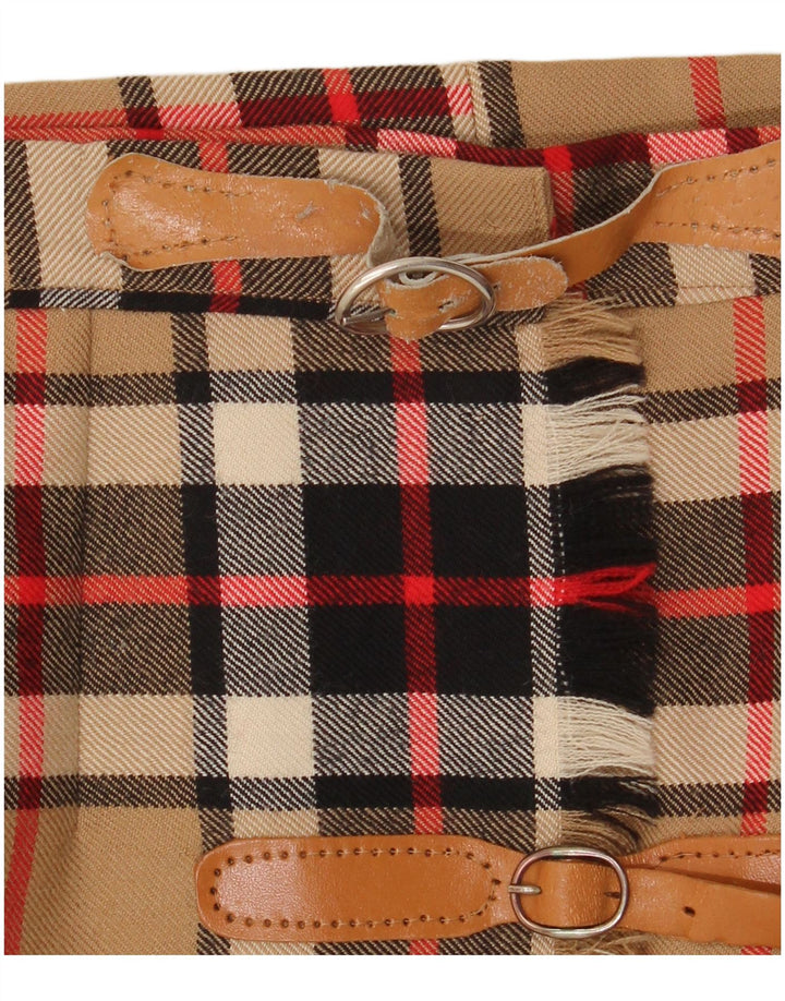 Γυναικεία Wrap φούστα VINTAGE W38 XL Beige Check