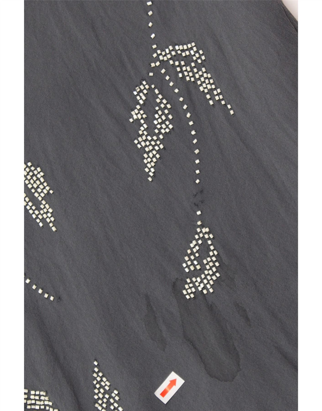 Γυναικείο αμάνικο μάξι φόρεμα JACQUES VERT UK 14 Μεγάλο γκρι λουλουδάτο μετάξι