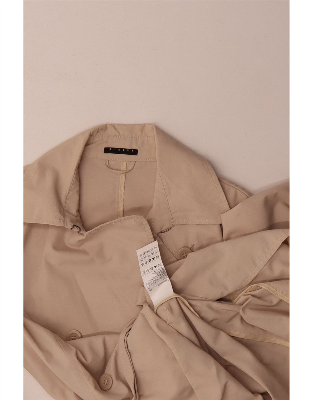 Γυναικεία καμπαρντίνα Sisley IT 46 Μεγάλο Μπεζ Βαμβακερό