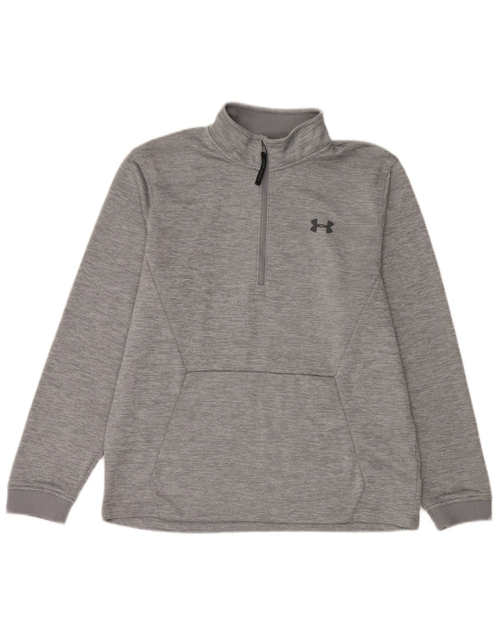 Under Armour Ανδρικό φούτερ με φερμουάρ με λαιμόκοψη σε μεγάλο γκρι φούτερ