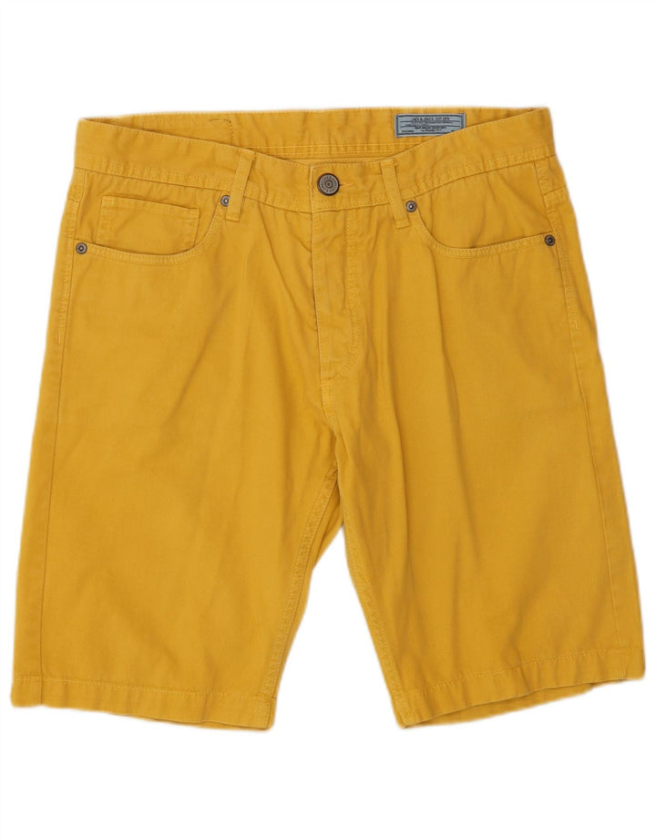 Jack & Jones Ανδρικό σορτς casual μεσαίο W32 κίτρινο βαμβακερό