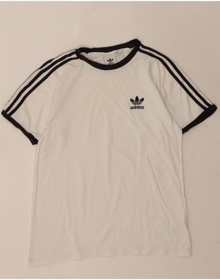 Ανδρικό T-Shirt Adidas Τοπ μεσαίο λευκό βαμβακερό