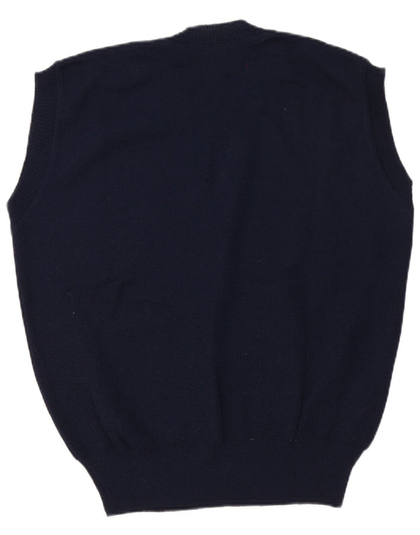 Vintage ανδρικό γιλέκο Tank Top EU 50 Medium Navy Blue Πολυακρυλικό