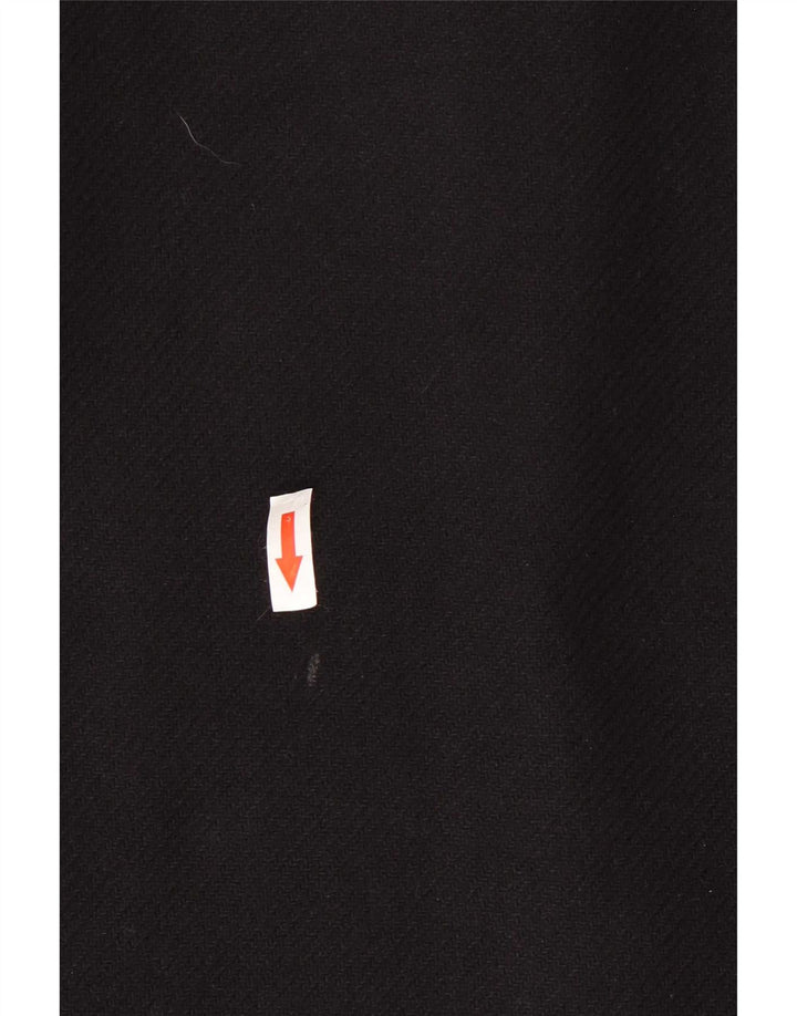 Zara Γυναικείο Oversized Πανωφόρι UK 14 Medium Black Wool