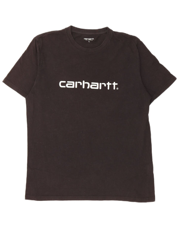 Ανδρικό γραφικό T-Shirt Carhartt Top μεγάλο μαύρο βαμβακερό