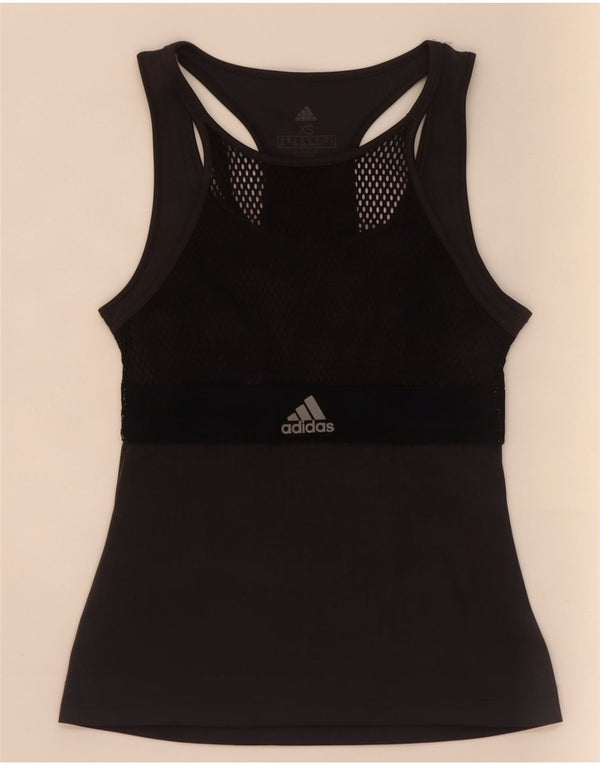 Adidas Womens Climalite Vest Top UK 4/6 XS Black Polyester
