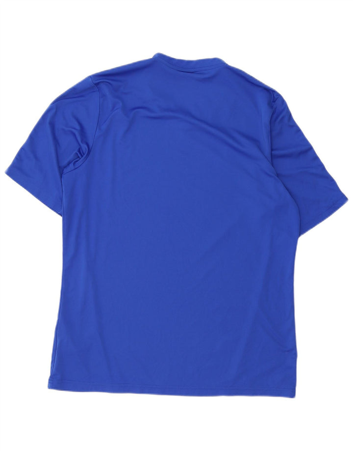 Ανδρικό T-Shirt Climalite ADIDAS Top Large Blue Polyester