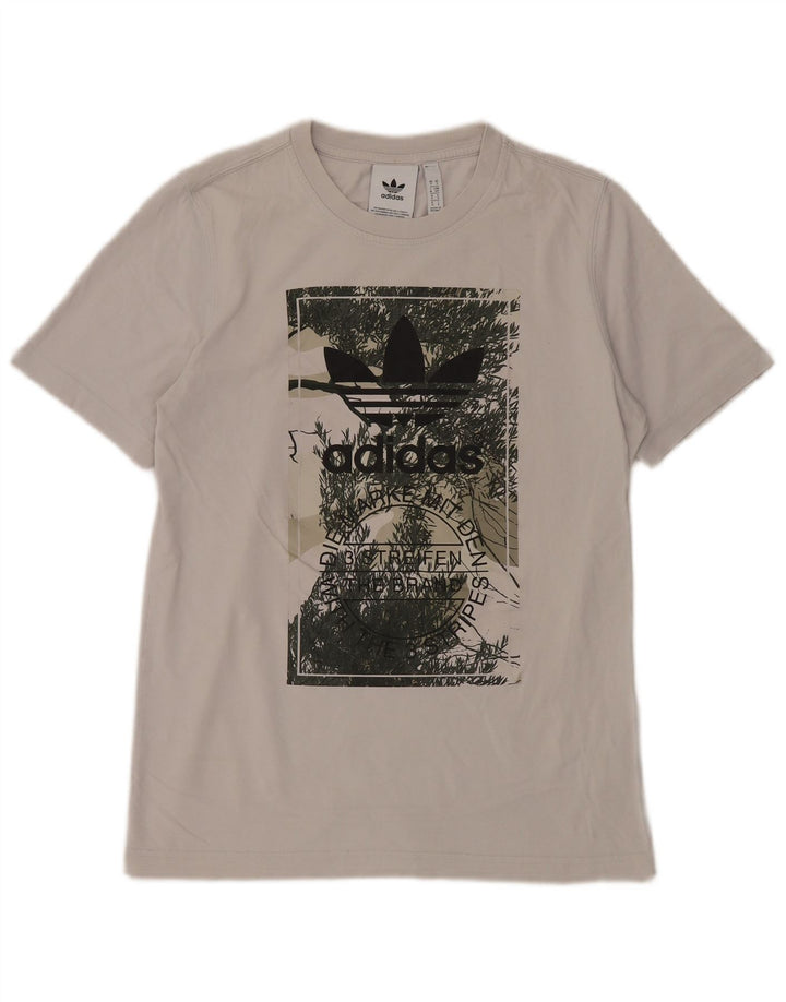 Ανδρικό γραφικό T-Shirt Adidas Top Μικρό λευκό βαμβακερό