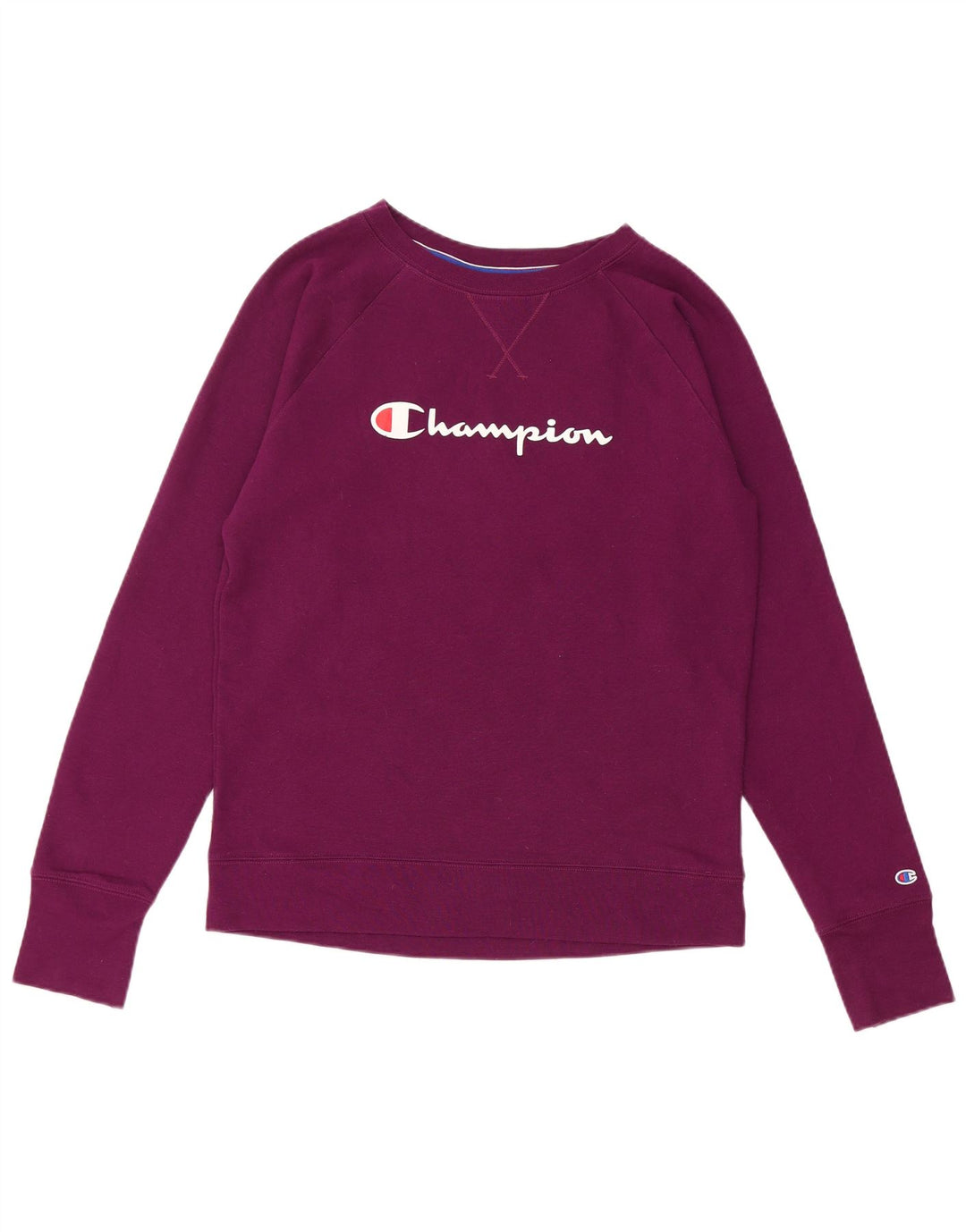 Champion Γυναικεία Γραφική Φούτερ Jumper UK 14 Medium Maroon