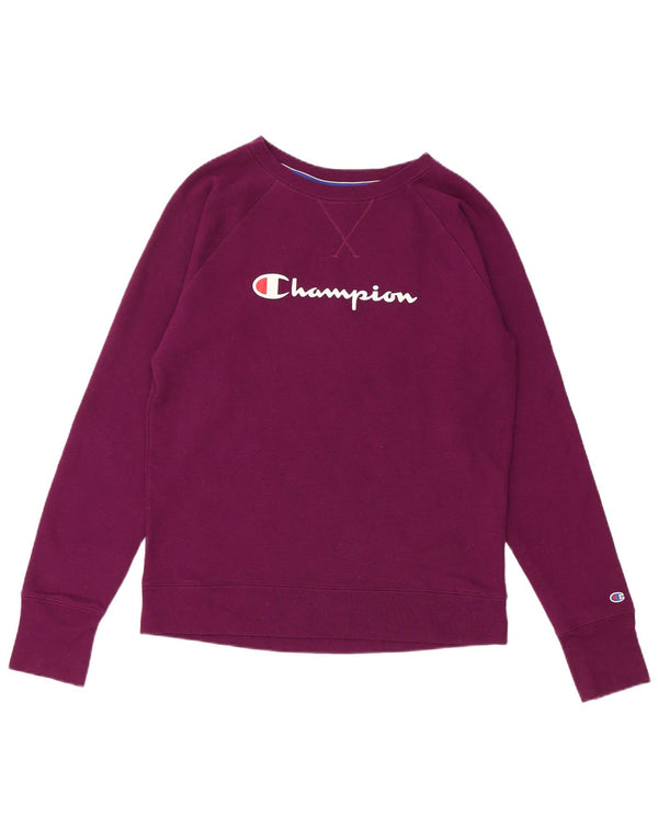 Champion Γυναικεία Γραφική Φούτερ Jumper UK 14 Medium Maroon