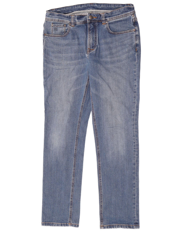 Crew Clothing Γυναικεία ίσια τζιν W34 L32 Μπλε βαμβακερό