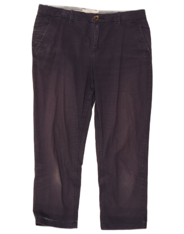Fat Face Γυναικείο παντελόνι Capri UK 10 Small W28 L22 Navy Blue Cotton